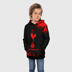 Толстовка-худи детская Tottenham - red gradient, цвет: 3D-черный — фото 2