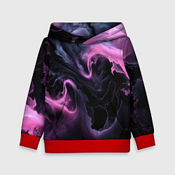 Детская толстовка Фиолетовое пламя на черном