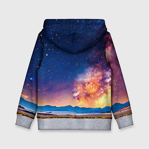 Детская толстовка Верблюд и звездное небо / 3D-Меланж – фото 2