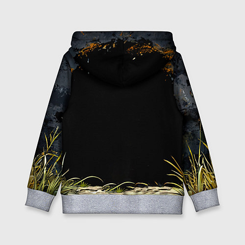 Детская толстовка Кенгуру на черном / 3D-Меланж – фото 2