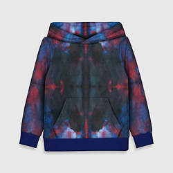 Толстовка-худи детская Тай-дай космос, цвет: 3D-синий