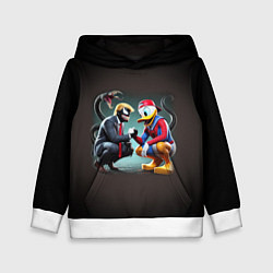 Толстовка-худи детская Venom-Trump and Spider-Duck meme, цвет: 3D-белый