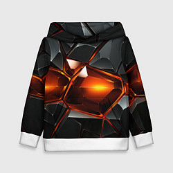 Детская толстовка Красные стекла и черные камни - текстура