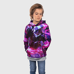 Толстовка-худи детская Клинок рассекающий демонов - аниме, цвет: 3D-меланж — фото 2