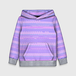 Детская толстовка Нежный сиреневый полосатый