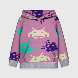 Толстовка-худи детская Пиксели фильтр, цвет: 3D-меланж