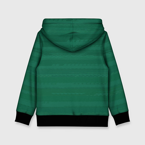 Детская толстовка Тёмный зелёный текстурные полосы / 3D-Черный – фото 2