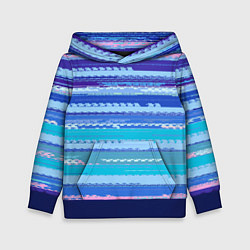 Детская толстовка Морской сине-голубой абстрактные полосы