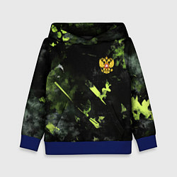 Детская толстовка Зеленая краска в виде камуфляжа