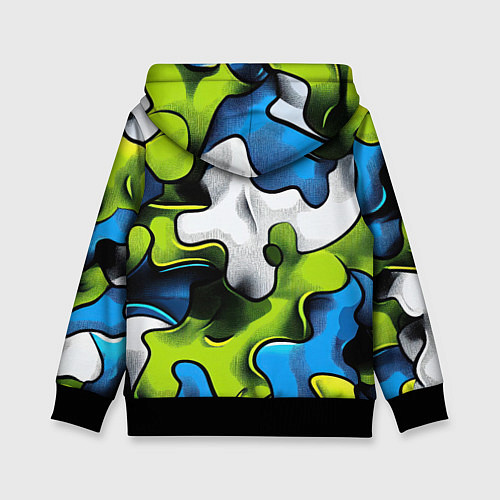 Детская толстовка Камуфляж в стиле графитти / 3D-Черный – фото 2