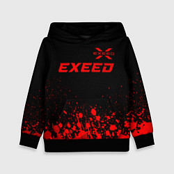 Толстовка-худи детская Exeed - red gradient посередине, цвет: 3D-черный