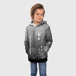 Толстовка-худи детская Tottenham - grey gradient вертикально, цвет: 3D-черный — фото 2
