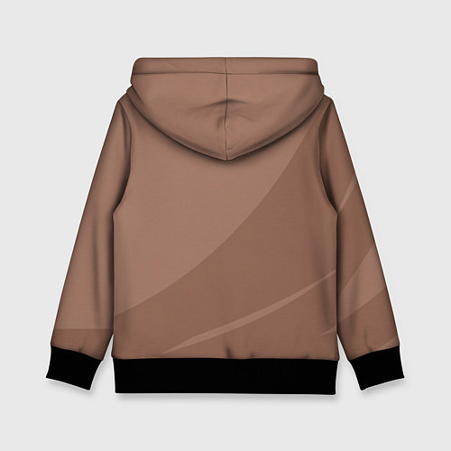 Детская толстовка Мокко Мусс однотонный с полосой / 3D-Черный – фото 2