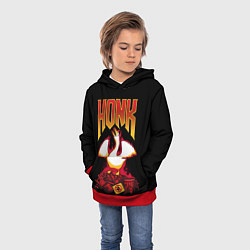 Толстовка-худи детская Goose - honk, цвет: 3D-красный — фото 2