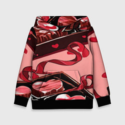 Детская толстовка Шоколадки в форме сердца