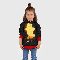 Толстовка-худи детская Indiana Jones and the Great Circle, цвет: 3D-красный — фото 2