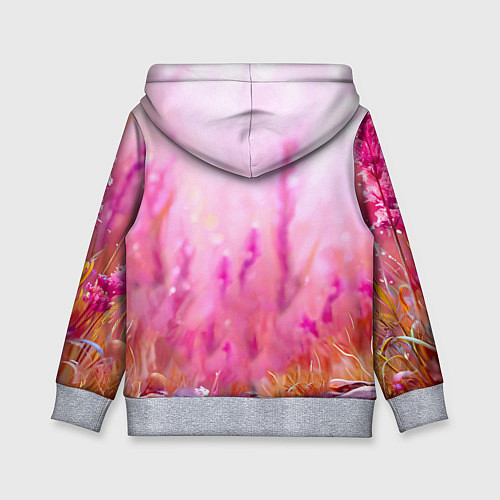 Детская толстовка Зайчик в розовом / 3D-Меланж – фото 2