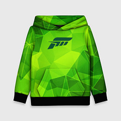 Толстовка-худи детская Forza Horizon green poly, цвет: 3D-черный