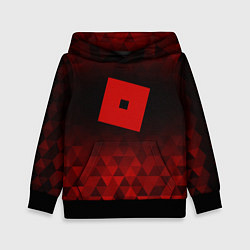 Толстовка-худи детская Roblox red poly, цвет: 3D-черный