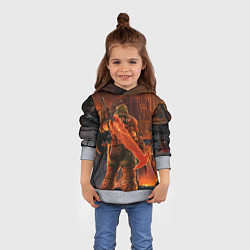 Толстовка-худи детская Doom slayer and tower Doom, цвет: 3D-меланж — фото 2