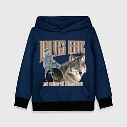 Детская толстовка Волки в ночи