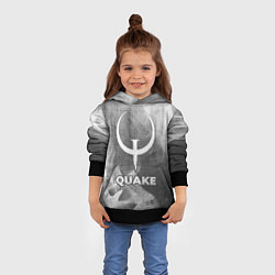 Толстовка-худи детская Quake - grey gradient, цвет: 3D-черный — фото 2