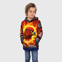 Толстовка-худи детская Атланта Хокс в огне, цвет: 3D-синий — фото 2