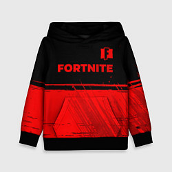 Толстовка-худи детская Fortnite - red gradient посередине, цвет: 3D-черный
