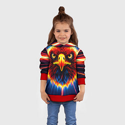 Толстовка-худи детская Орел в лучах Атланта Хокс, цвет: 3D-красный — фото 2