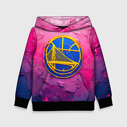 Толстовка-худи детская Голден Стэйт Уорриорз в розовом, цвет: 3D-черный