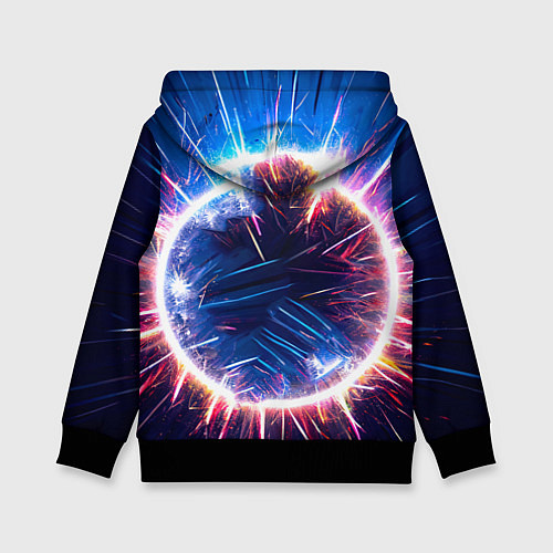 Детская толстовка Даллас Маверикс логотип в искрах / 3D-Черный – фото 2