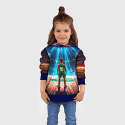 Толстовка-худи детская Двадцатый из Бостон Селтикс, цвет: 3D-синий — фото 2