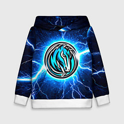 Толстовка-худи детская Даллас Маверикс в разрядах молний, цвет: 3D-белый