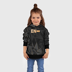 Толстовка-худи детская Enhypen golden poly, цвет: 3D-черный — фото 2