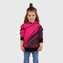 Толстовка-худи детская Sport розовый с чёрным в крапинку, цвет: 3D-черный — фото 2