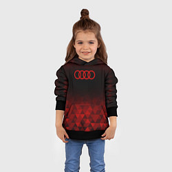 Толстовка-худи детская Audi red poly, цвет: 3D-черный — фото 2