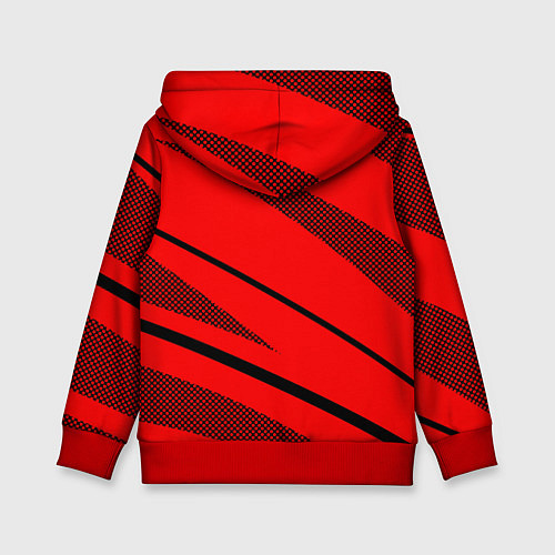 Детская толстовка Sport красный с чёрным полосами / 3D-Красный – фото 2