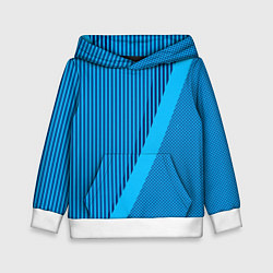 Детская толстовка Сине-голубой с широкой полосой