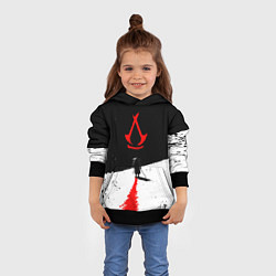 Толстовка-худи детская Assassins creed shadows - самурай, цвет: 3D-черный — фото 2