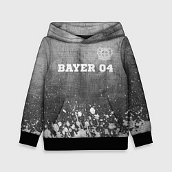 Толстовка-худи детская Bayer 04 - grey gradient посередине, цвет: 3D-черный