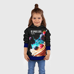 Толстовка-худи детская Все дуреют с этого десерта, цвет: 3D-синий — фото 2