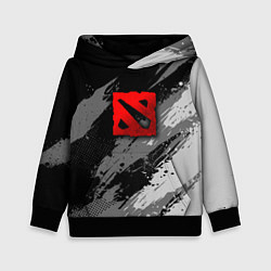 Толстовка-худи детская Dota 2 - монохромный серый, цвет: 3D-черный