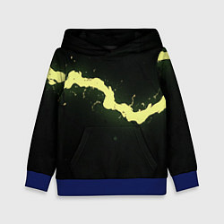 Детская толстовка Желтая трещина на черном
