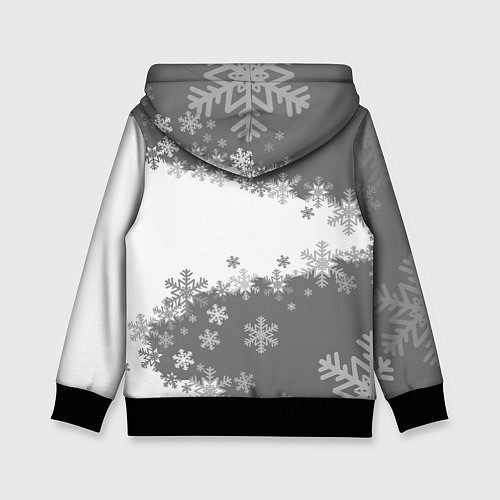 Детская толстовка Горы зовут сноуборд серый / 3D-Черный – фото 2