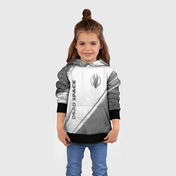 Толстовка-худи детская Dead Space - white gradient вертикально, цвет: 3D-черный — фото 2