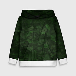 Толстовка-худи детская Абстракция - strange camouflage, цвет: 3D-белый