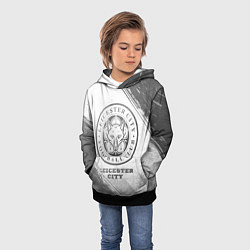 Толстовка-худи детская Leicester City - white gradient, цвет: 3D-черный — фото 2
