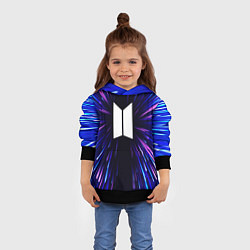 Толстовка-худи детская BTS neon energy, цвет: 3D-черный — фото 2