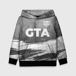 Толстовка-худи детская GTA - grey gradient посередине, цвет: 3D-черный