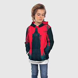 Толстовка-худи детская Фигура в чёрном, цвет: 3D-белый — фото 2